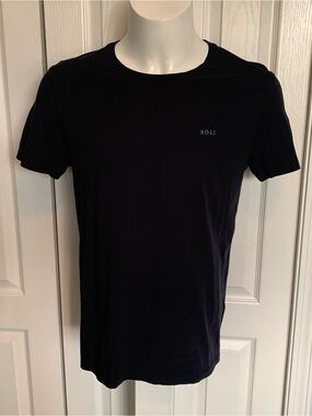 Boss Men's Black Crew Neck Logo Tee